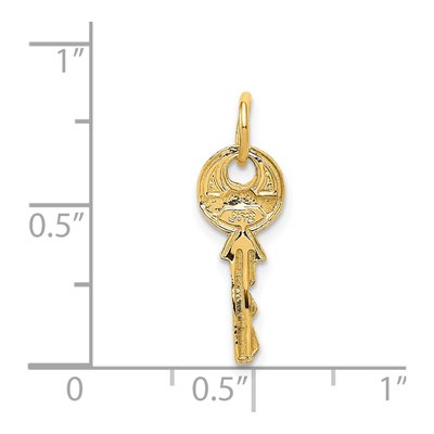 14K Yellow Gold 3D Key Pendant – view 5