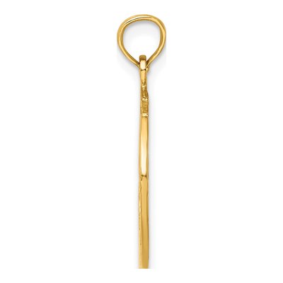 14K Yellow Gold Dancer Circle Frame Charm – view 3