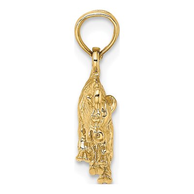 14K Yellow Gold 3-D Taurus Zodiac Charm – view 3