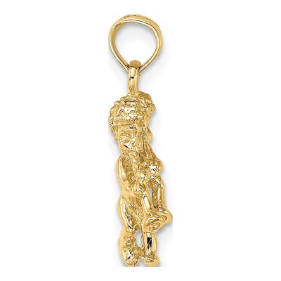 14K Yellow Gold Gemini Zodiac Pendant – view 3