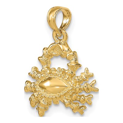 14K Yellow Gold Cancer Zodiac Charm – view 6