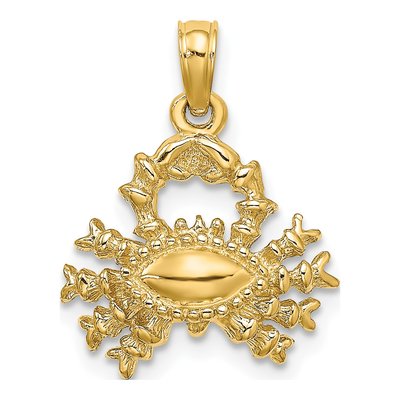14K Yellow Gold Cancer Zodiac Charm
