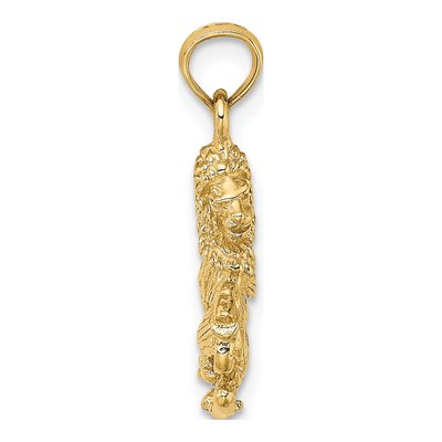 14K Yellow Gold Leo Zodiac Pendant – view 3