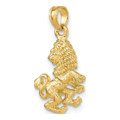 14K Yellow Gold Leo Zodiac Pendant – view 6