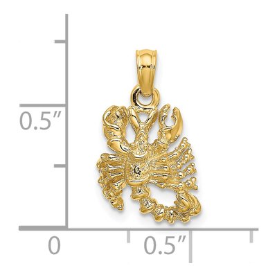 14K Yellow Gold 3-D Scorpio Zodiac Charm – view 4