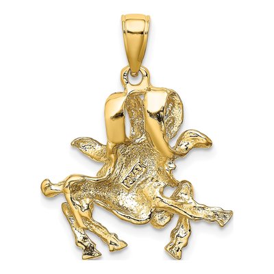 14K Yellow Gold Large Aries Zodiac Charm – view 5