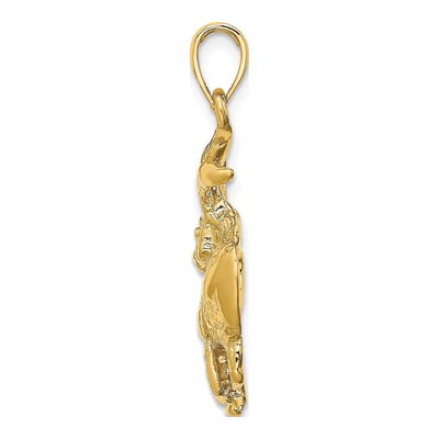 14K Yellow Gold Large Taurus Zodiac Charm – view 3