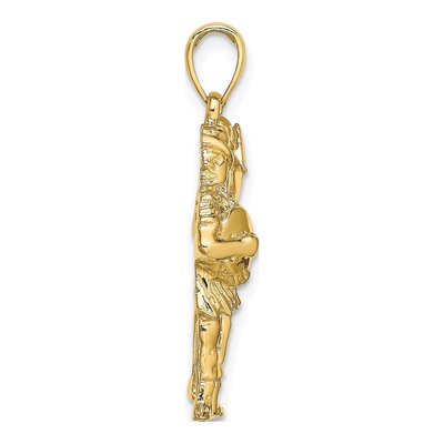 14K Yellow Gold Large Gemini Zodiac Charm – view 3