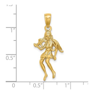 14K Yellow Gold Large Virgo Zodiac Charm – view 4