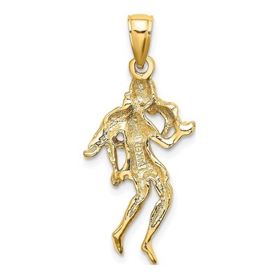14K Yellow Gold Large Virgo Zodiac Charm – view 5