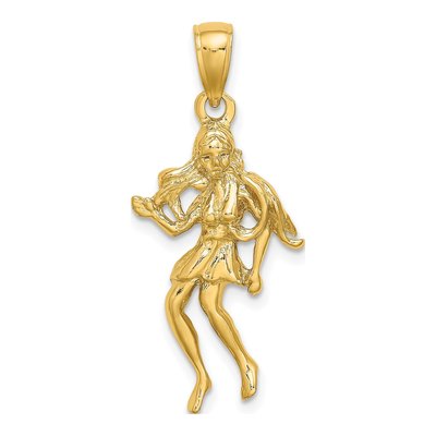 14K Yellow Gold Large Virgo Zodiac Charm