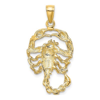 14K Yellow Gold Scorpio Zodiac Pendant – view 5