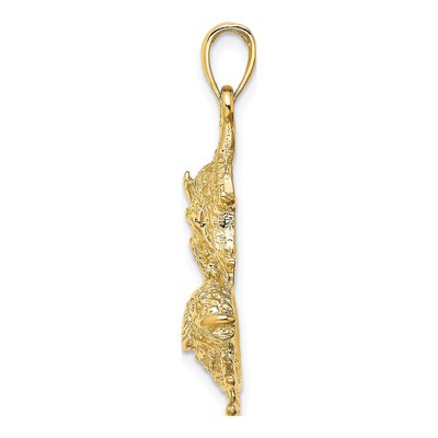 14K Yellow Gold Large Pisces Zodiac Charm – view 3