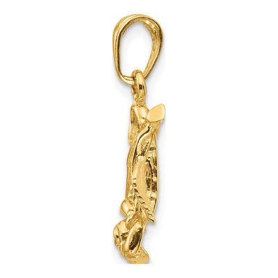 14K Yellow Gold Rose Pendant – view 3
