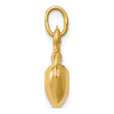 14K Yellow Gold 3D Puffed Apple Pendant – view 3