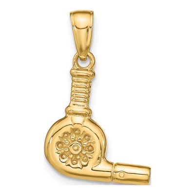 14K Yellow Gold 3-D Blow Dryer Pendant – view 4