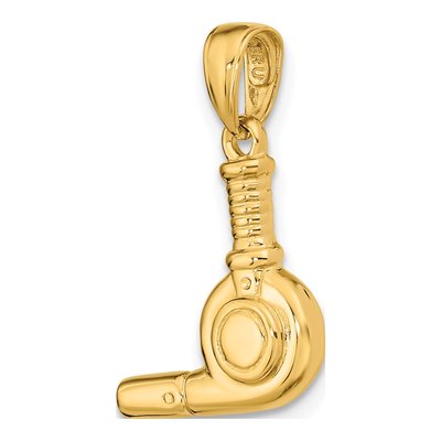 14K Yellow Gold 3-D Blow Dryer Pendant – view 6