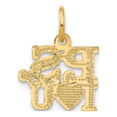 14K Yellow Gold 'p.s I Love You' Pendant – view 4