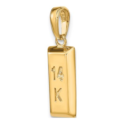 14K Yellow Gold 3D Bar Pendant – view 6