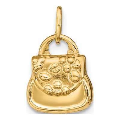 14K Yellow Gold 3D Purse Pendant – view 4