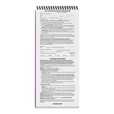 Piercing Release & Authorization Book – view 2