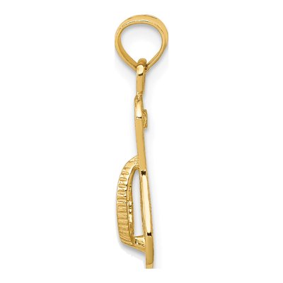 14K Yellow Gold 3-D Flip-Flop Pendant – view 3