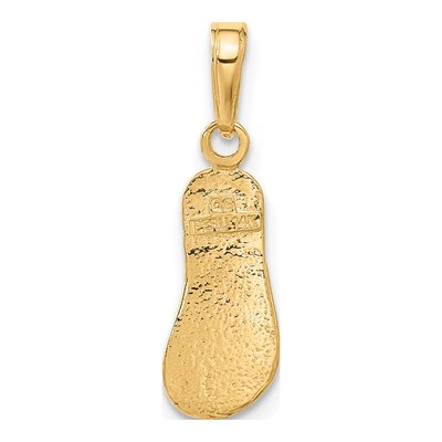 14K Yellow Gold 3-D Flip-Flop Pendant – view 4