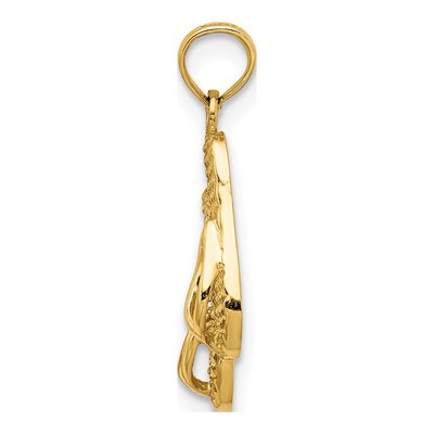 14K Yellow Gold Flip-Flop Charm – view 3