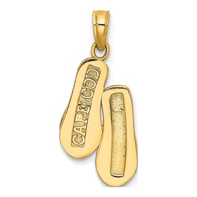 14K Yellow Gold Flip-Flop Charm – view 5