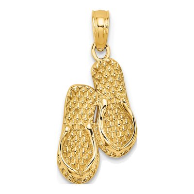 14K Yellow Gold Flip-Flop Charm