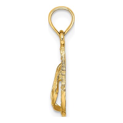 14K Yellow Gold 3-D Flip-Flop Pendant – view 3