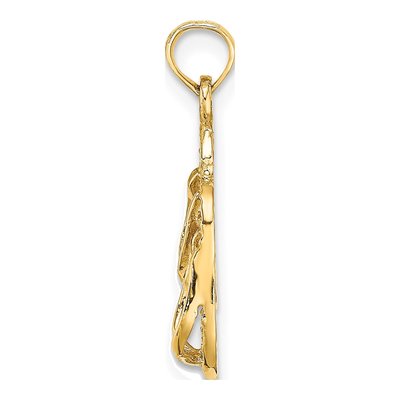14K Yellow Gold Destin Florida Flip-Flop Charm – view 3