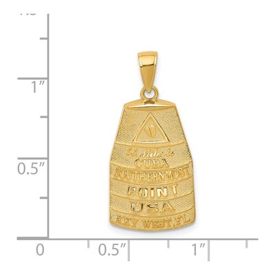 14K Yellow Gold Key West Miles to Cuba Pendant – view 5