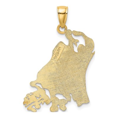 14K Yellow Gold Marco Island Map Charm – view 5