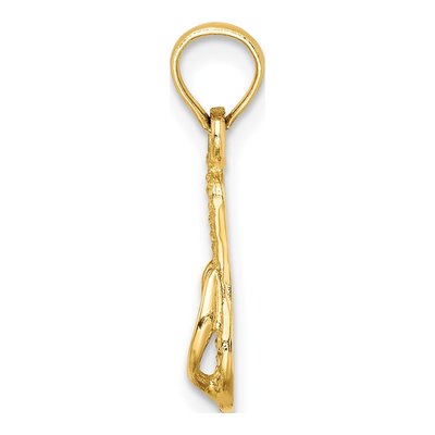 14K Yellow Gold Myrtle Beach Flip-Flop Pendant – view 3