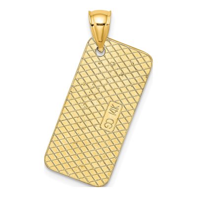 14K Yellow Gold Maryland Ocean City License Plate Charm – view 5