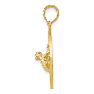 14K Yellow Gold Puerto Rico Frog Pendant – view 3