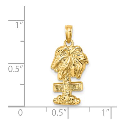 14K Yellow Gold Palm Tree Charm – view 5