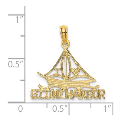14K Yellow Gold Sailboat Charm – view 4