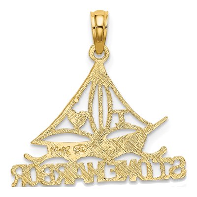 14K Yellow Gold Sailboat Charm – view 5