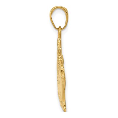 14K Yellow Gold Large Cruise Ship Pendant – view 3