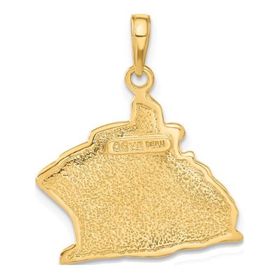 14K Yellow Gold Large Cruise Ship Pendant – view 4