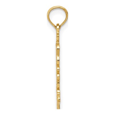 14K Yellow Gold Double Palm Trees Pendant – view 3
