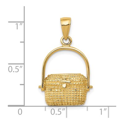 14K Yellow Gold Nantucket Basket Pendant – view 5