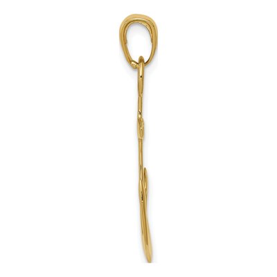 14K Yellow Gold Anchor Pendant – view 3
