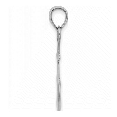 14K White Gold 3-D Anchor Pendant – view 3