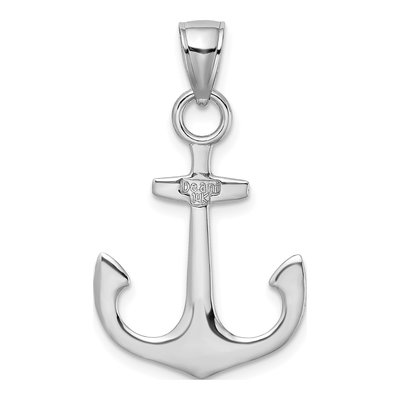 14K White Gold 3-D Anchor Pendant – view 5