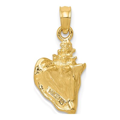 14K Yellow Gold 3-D Conch Shell Pendant – view 5