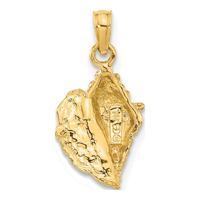 14K Yellow Gold Conch Shell Pendant – view 4