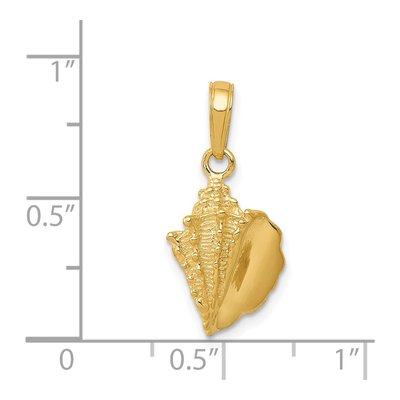 14K Yellow Gold Conch Shell Pendant – view 5